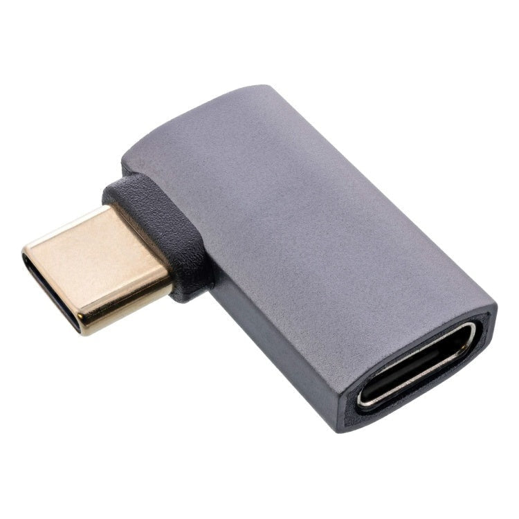 GK-01316 InLine USB4 haakse adapter - USB-C (m) naar USB-C (v) - Haaks rechts/links - aluminium -  Grijs