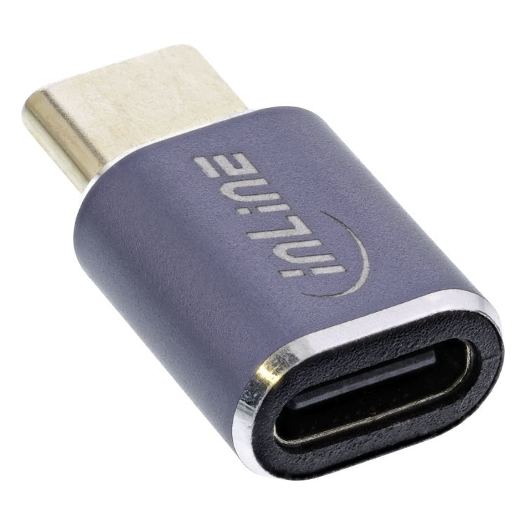 GK-01322 InLine USB-C poortbeschermer - USB4 4.0 - 40 Gbps - PD 240W - 8K 60Hz - aluminium - grijs