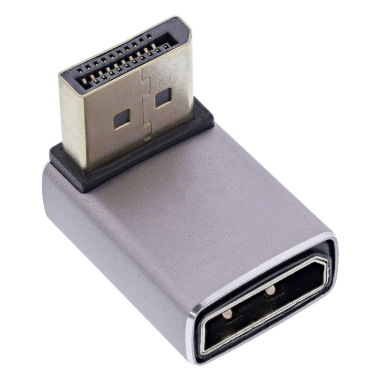 GK-01331 InLine DisplayPort-adapter - Haaks naar beneden - DP 1.4 (8K 60Hz) - HBR3 - Aluminium - Verguld