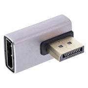 GK-01335 InLine DisplayPort 1.4-adapter, DisplayPort St/Bu - 90° verticaal links - 8K - Verguld