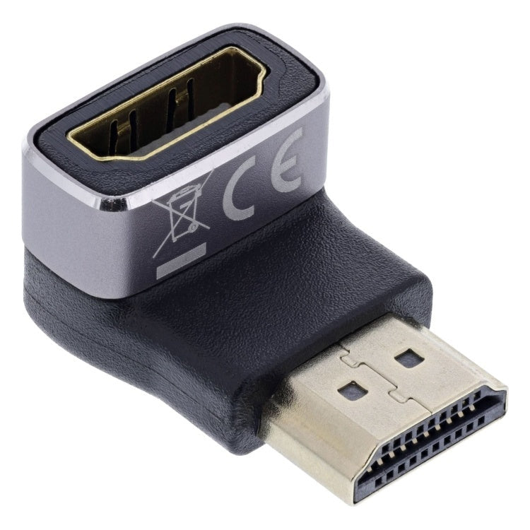 GK-01337 InLine HDMI-adapter - HDMI A (m/v) - 90° naar beneden - 8K UHD - Verguld