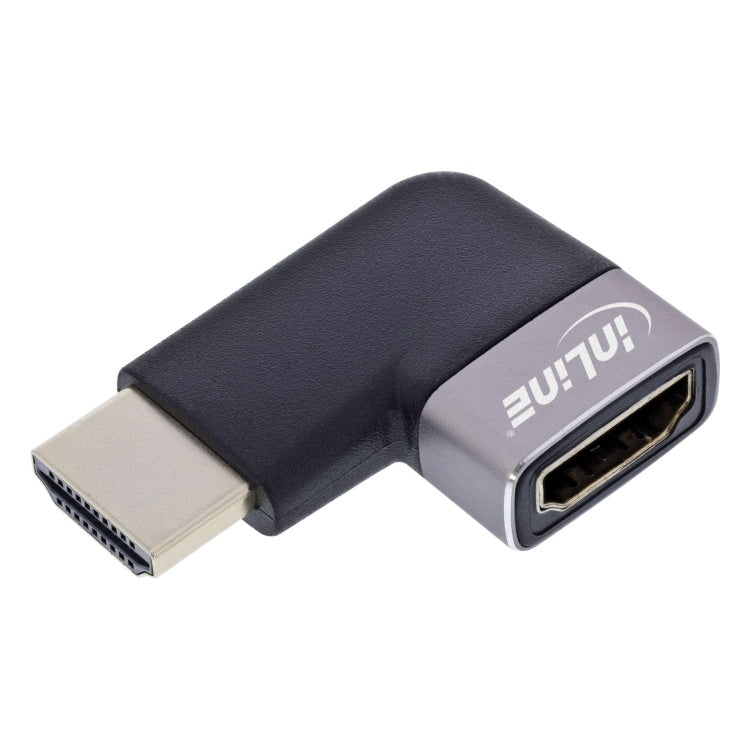 GK-01338 InLine HDMI-adapter - HDMI A (m/v) -  90° naar links -  8K UHD - Verguld