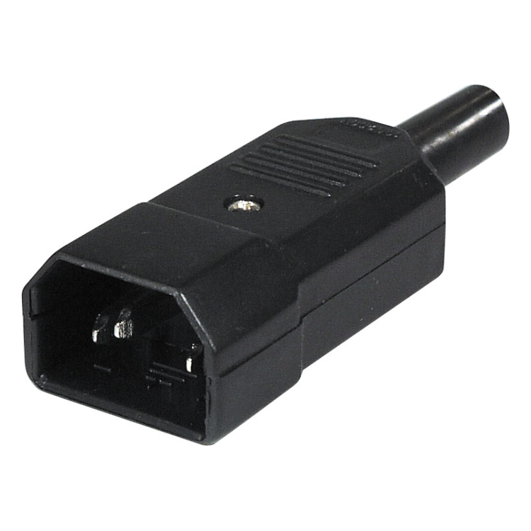 GK-01345 C14 Voedingsconnector - Recht - 10 A / 250 V - Zwart