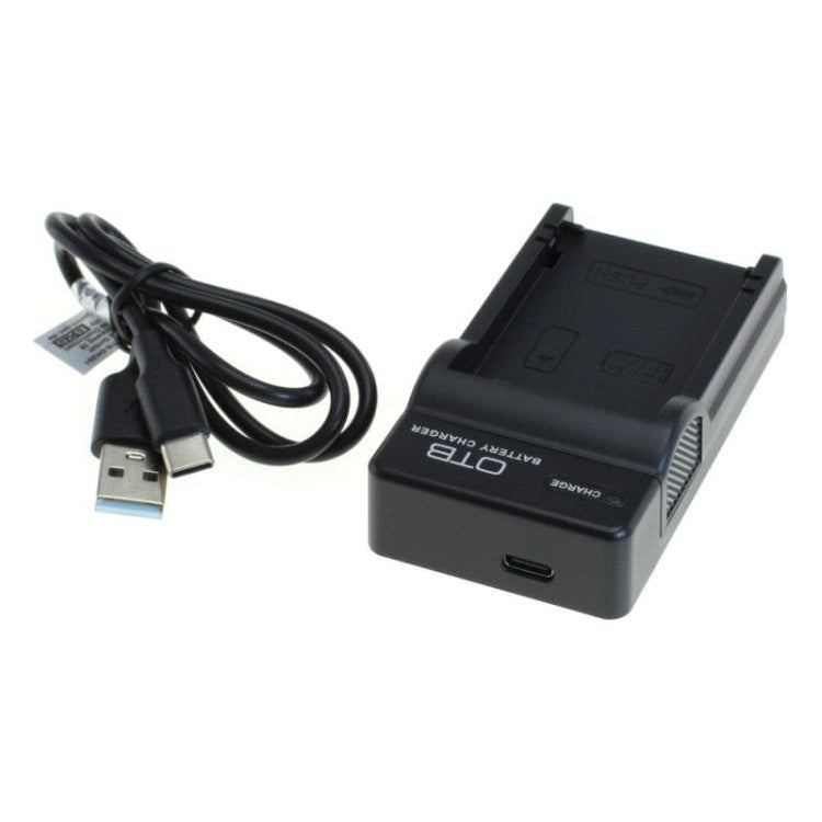 GK-01369 OTB lader voor camera accu - Geschikt voor Canon LP-E8 - Zwart