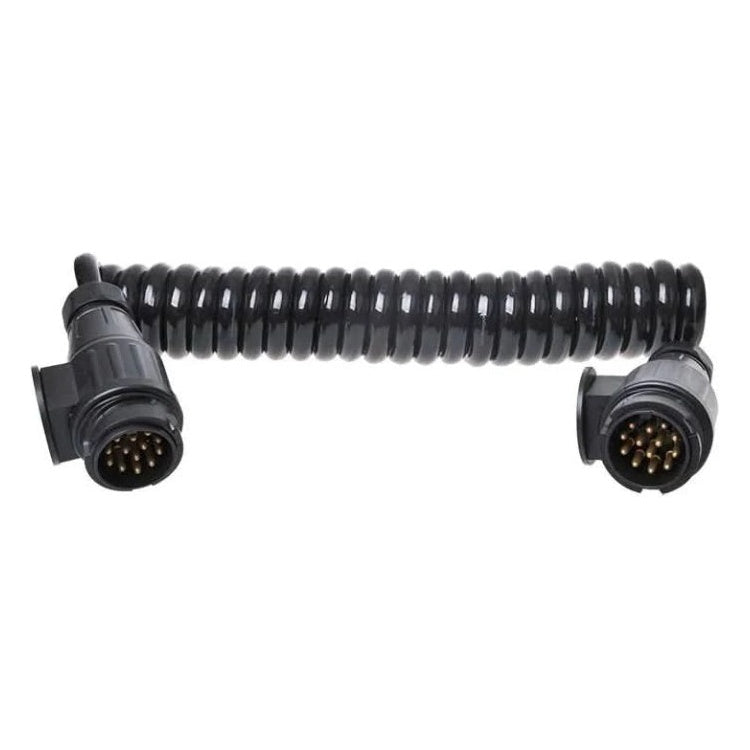 GK-11256 Spiraalkabel 3,5 meter - 13-polig (2x stekker) 8-aderig PVC