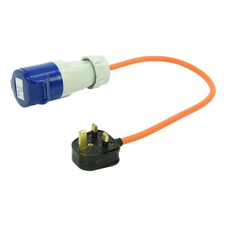GK-11302 Verloopkabel - 40 cm - UK stekker naar CEE - 3 x 1,5 mm² - IP44 - Oranje