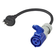 GK-11303 40 cm verloopkabel - Zwitserse stekker naar CEE - 10A - IP44