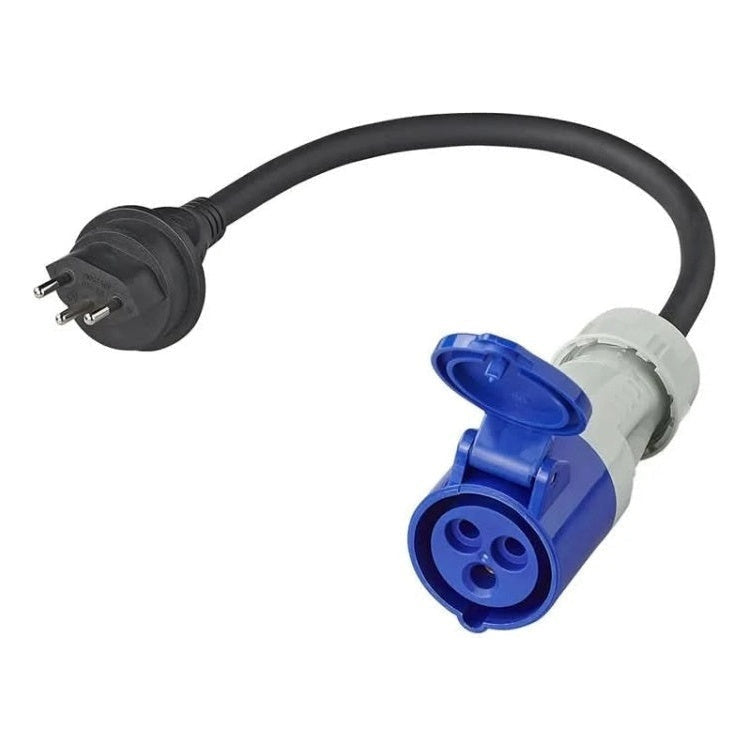 GK-11303 40 cm verloopkabel - Zwitserse stekker naar CEE - 10A - IP44
