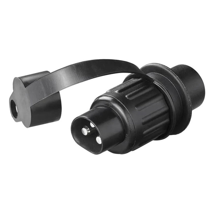GK-11311 3-polige stekker PVC - 12/24V - 5A - zwart