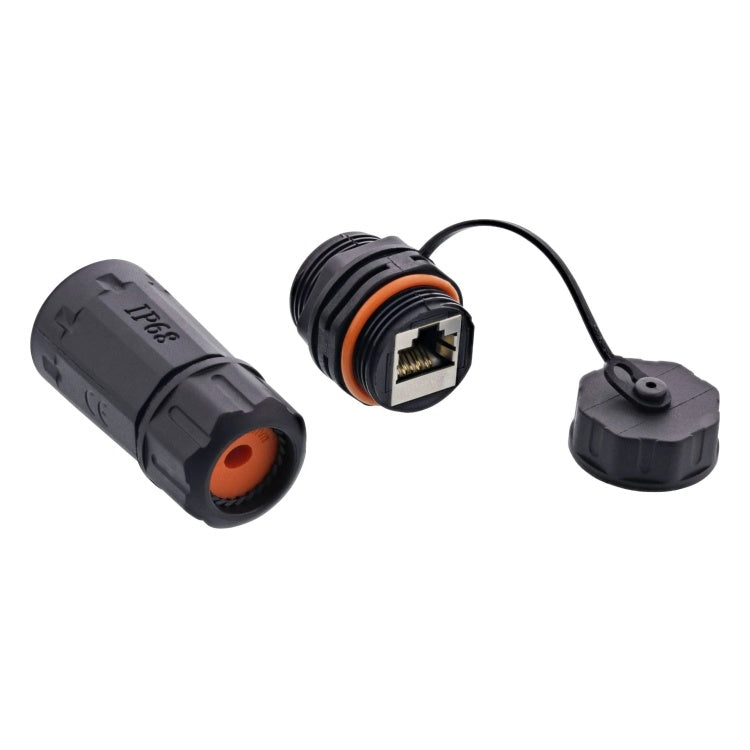 GK-11316 Patchkabelkoppeling RJ45 Cat.6A - IP68 - industrieel gebruik - met stofkap