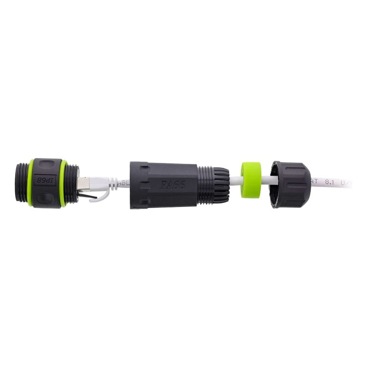 GK-11318 Patchkabelkoppeling Cat.6A - IP68 - 2x RJ45 - afgeschermd - M20