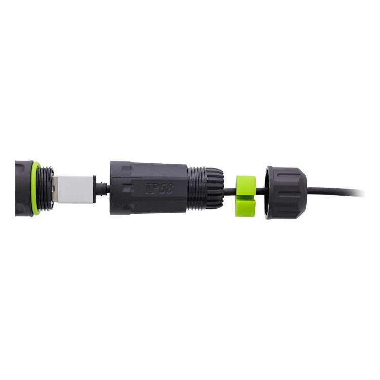 GK-11323 USB-A koppeling kort IP68 - 2x USB-A (afgeschermd)