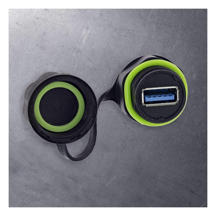 GK-11326 50 cm USB-A-koppeling, IP68, afgeschermd, van contactdoos naar stekker