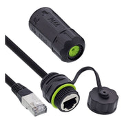 GK-11329 Patchkabelkoppeling Cat.6A - IP68 - RJ45-aansluiting naar RJ45-stekker - 20 cm