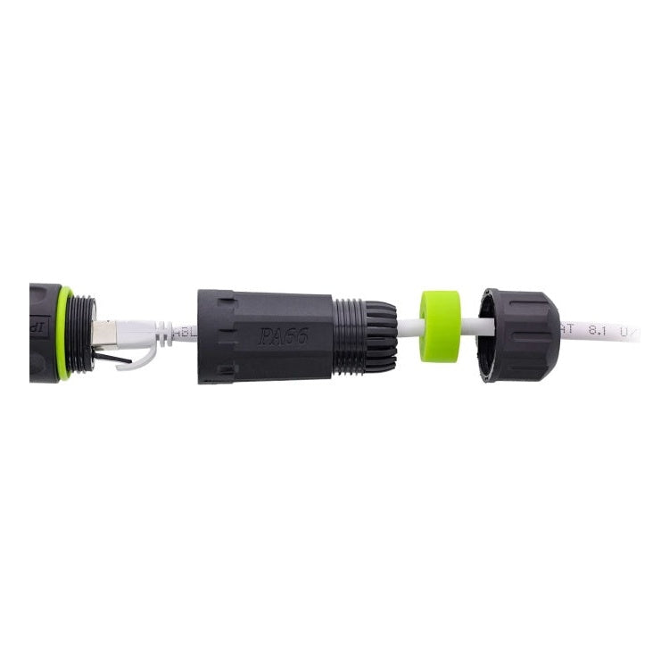 GK-11333 Patchkabelkoppeling Cat.6A - kort - IP68 - 2x RJ45 - afgeschermd
