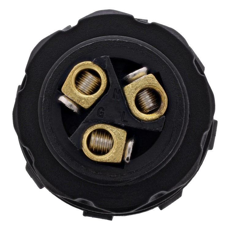 GK-11334 Voedingskabel koppelaar IP68 3-polig (stekker/contactdoos) M20 - zwart