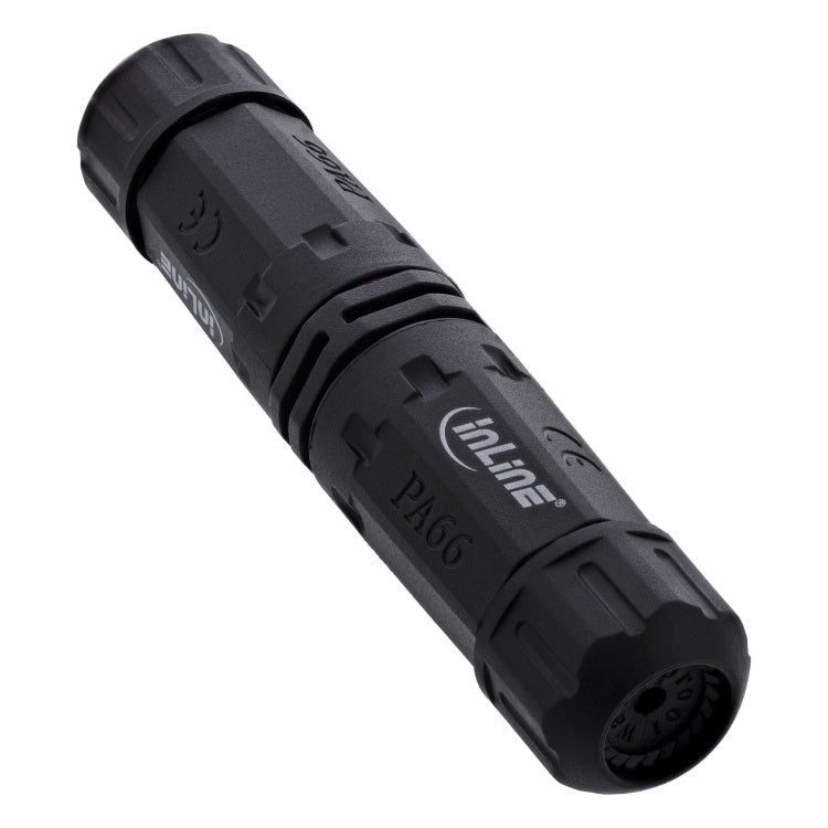 GK-11335 Netstroomkoppeling IP68 3-polig 2-weg M20 - zwart