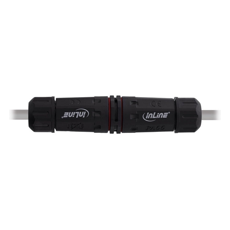 GK-11335 Netstroomkoppeling IP68 3-polig 2-weg M20 - zwart