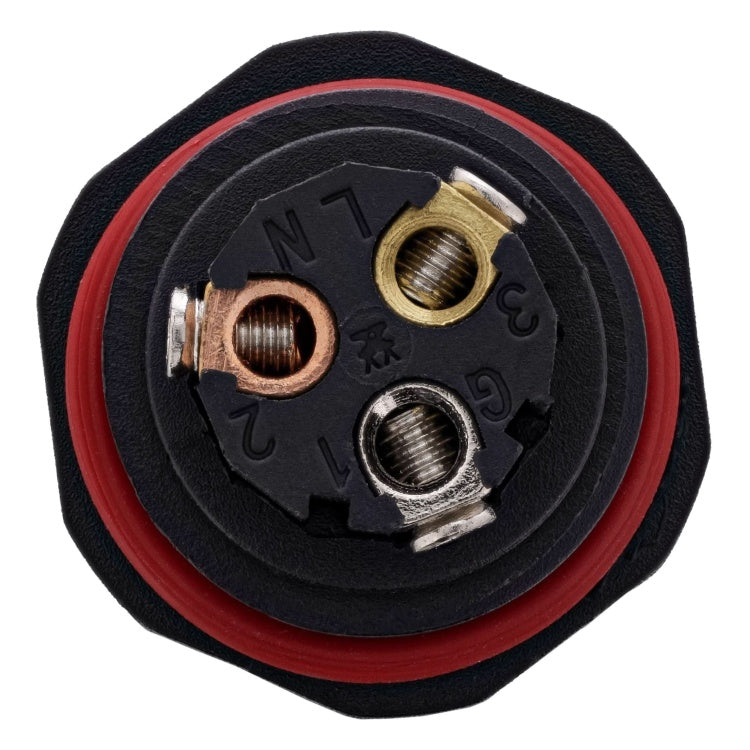 GK-11335 Netstroomkoppeling IP68 3-polig 2-weg M20 - zwart