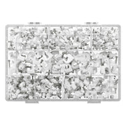 GK-11349 700-delige kabelclip set met spijker - wit
