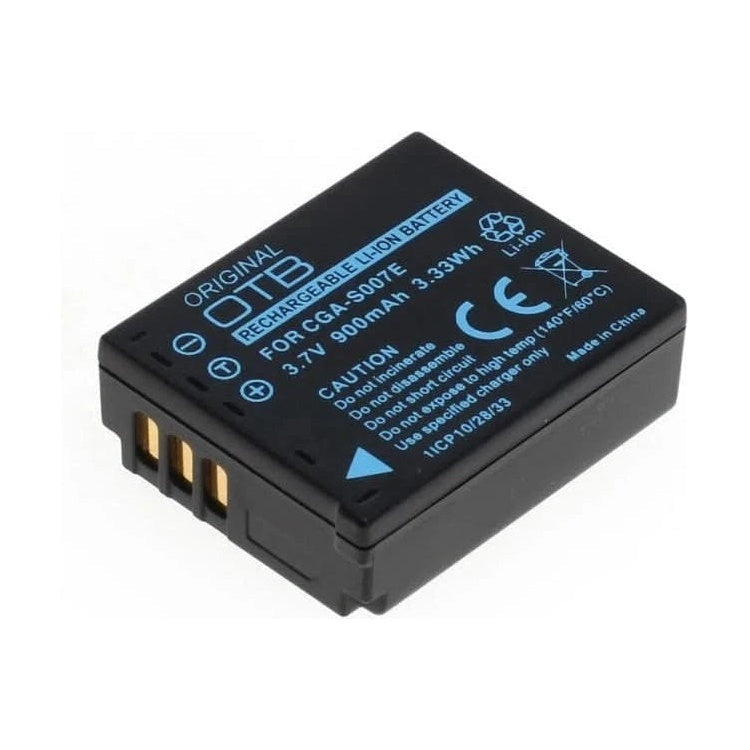 GK-11362 Camera accu compatibel met Panasonic CGA-S007 / CGR-S007 / DMW-BCD10 - 900 mAh vervangende Li-Ion batterij