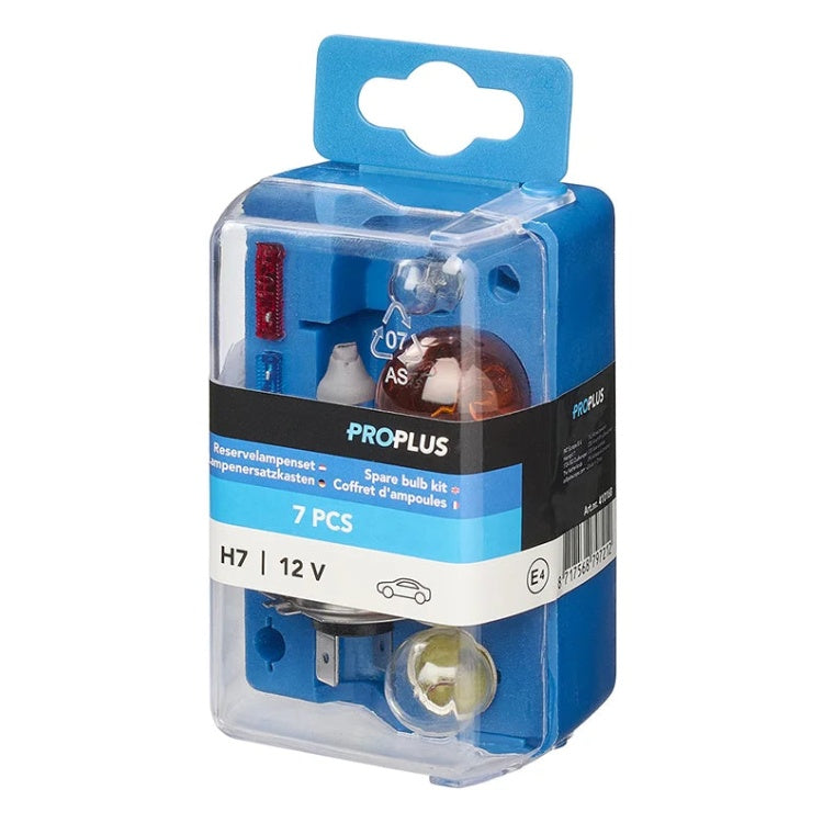 GK-11425 ProPlus H7 reservelampenset 12 V - 7-delig - met oranje BAU15s-lamp