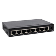 GK-11433 InLine 8-poorts Gigabit netwerkswitch - 1 Gbit/s - metalen behuizing - zwart