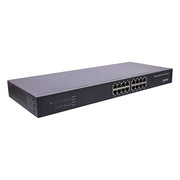 GK-11435 InLine 16-poorts Gigabit netwerkswitch - 1 Gbit/s - 19 inch 1U - zonder ventilator