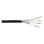GK-11467 100 meter S/FTP CAT6a 10 Gigabit netwerkkabel - LSZH - zwart - Koper