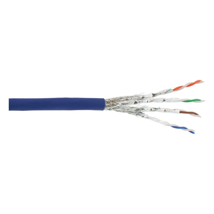GK-11468 100 meter S/FTP CAT6a 10 Gigabit netwerkkabel - LSZH - blauw - Koper