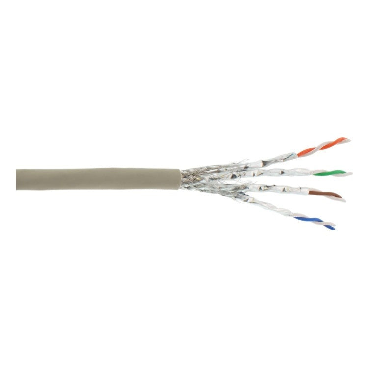 GK-11469 100 meter S/FTP CAT6a 10 Gigabit netwerkkabel - LSZH - grijs - Koper
