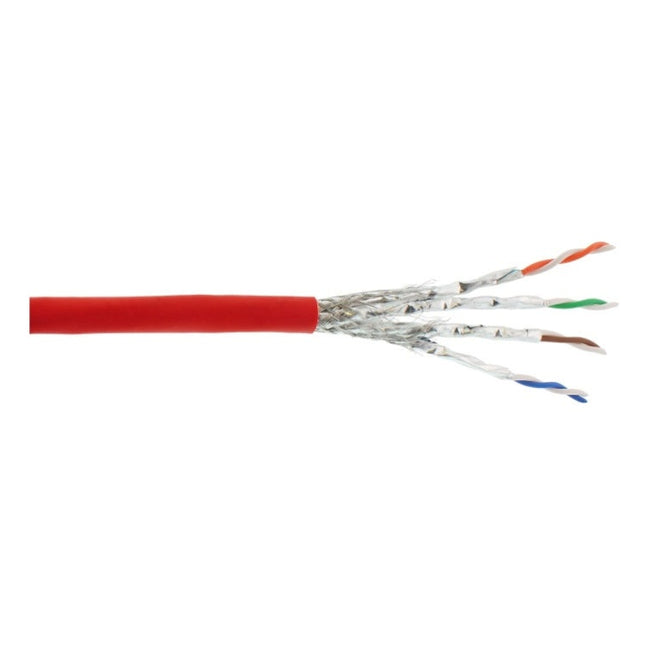 GK-11471 100 meter S/FTP CAT6a 10 Gigabit netwerkkabel - LSZH - rood - Koper