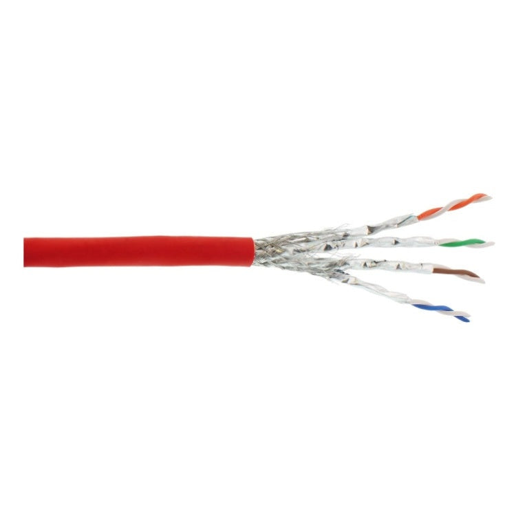 GK-11471 100 meter S/FTP CAT6a 10 Gigabit netwerkkabel - LSZH - rood - Koper