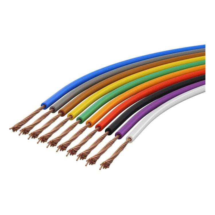 GK-11490 Set montagedraad 10 kleuren - 10 x 10 meter, 0,14 mm²