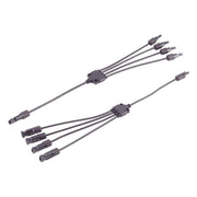 GK-11533 60 cm MC4 (PV4) Y-Adapterkabel Set 4-naar-1, 4 mm²- zwart