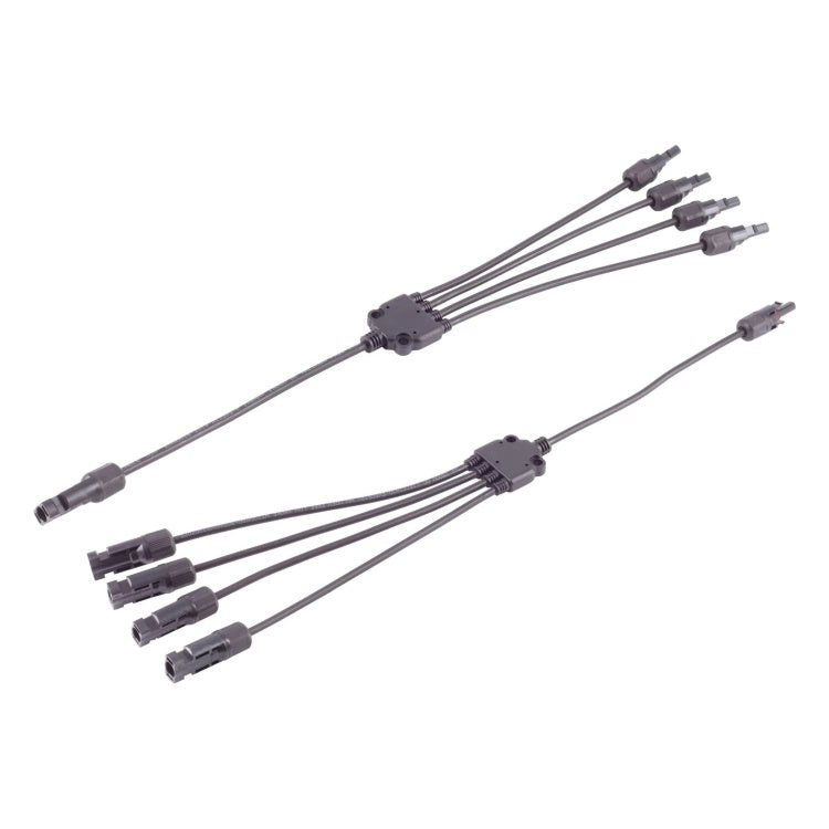 GK-11533 60 cm MC4 (PV4) Y-Adapterkabel Set 4-naar-1, 4 mm²- zwart