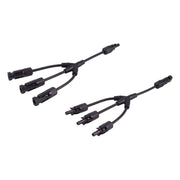 GK-11535 30 cm MC4 (PV4) Y-Adapterkabel Set 3-naar-1, 6 mm²- zwart