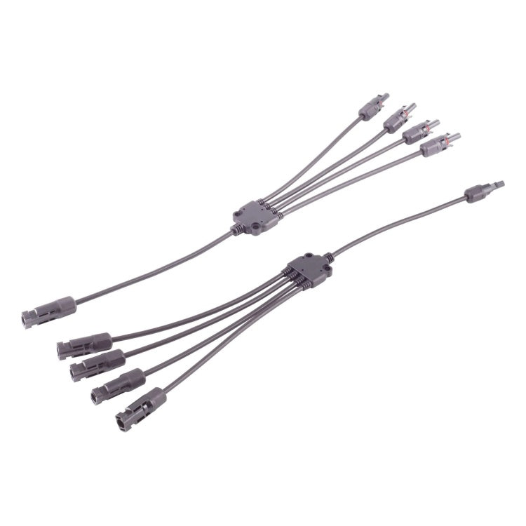GK-11536 30 cm MC4 (PV4) Y-Adapterkabel Set 4-naar-1, 6 mm²- zwart
