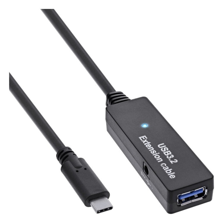 GK-11543 5 meter USB-C naar USB-A actieve verlengkabel - USB 3.0 - Zwart