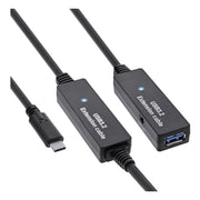 GK-11545 15 meter USB-C naar USB-A actieve verlengkabel - USB 3.0 - Zwart