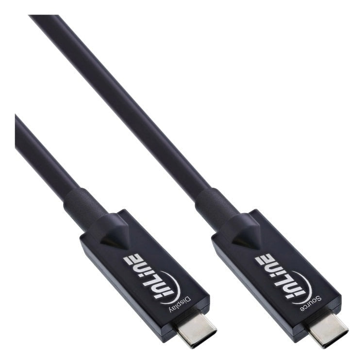 GK-11546 3 meter USB 3.2 Gen.2 AOC-kabel - USB-C naar USB-C - Glasvezel hybride - 10 Gb/s - Zwart