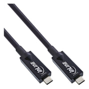 GK-11550 15 meter USB 3.2 Gen.2 AOC-kabel - USB-C naar USB-C - Glasvezel hybride - 10 Gb/s - Zwart