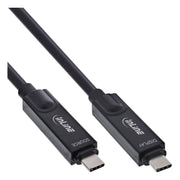 GK-11552 5 meter USB 3.2 Gen.2 AOC-kabel - USB-C naar USB-C - 8K@60Hz - 60W - zwart