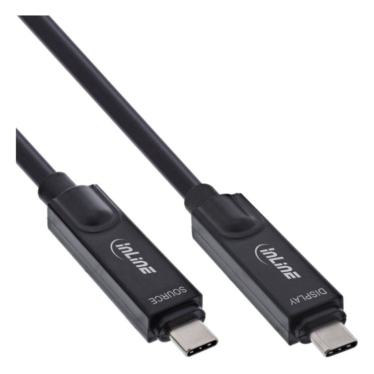 GK-11553 7,5 meter USB 3.2 Gen.2 AOC-kabel - USB-C naar USB-C - 8K@60Hz - 60W - zwart