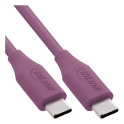 GK-11573 50 cm USB 2.0-kabel - USB-C snellaadkabel 100W - Wild Berry paars