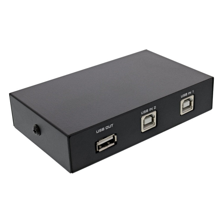 GK-11591 USB 2.0 handmatige schakelaar - 1 apparaat naar 2 computers - USB-A - zwart