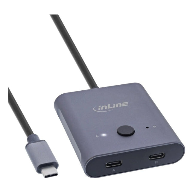 GK-11593 Handmatige USB-C switch - bidirectioneel - 10 Gb/s - 100W - 8K@60Hz