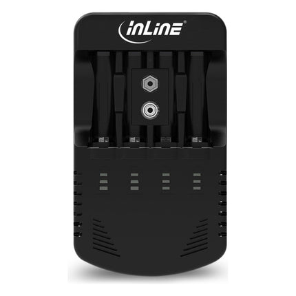 GK-11613 InLine® Batterijlader voor AA, AAA en 9V NiCd/NiMH-batterijen