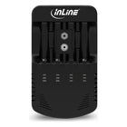 GK-11613 InLine® Batterijlader voor AA, AAA en 9V NiCd/NiMH-batterijen