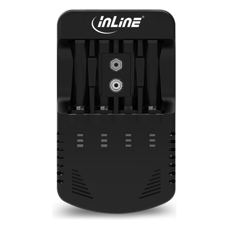 GK-11613 InLine® Batterijlader voor AA, AAA en 9V NiCd/NiMH-batterijen